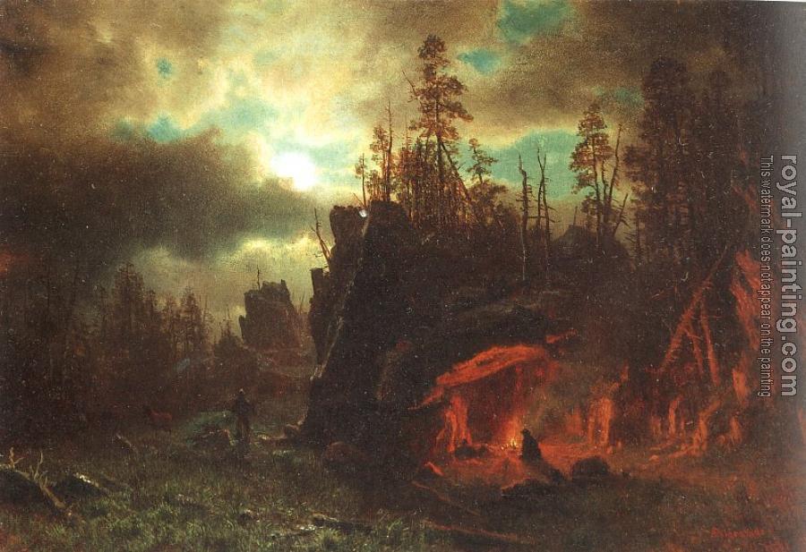 Albert Bierstadt : The Trappers' Camp